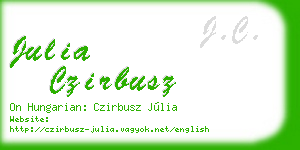 julia czirbusz business card