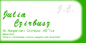 julia czirbusz business card